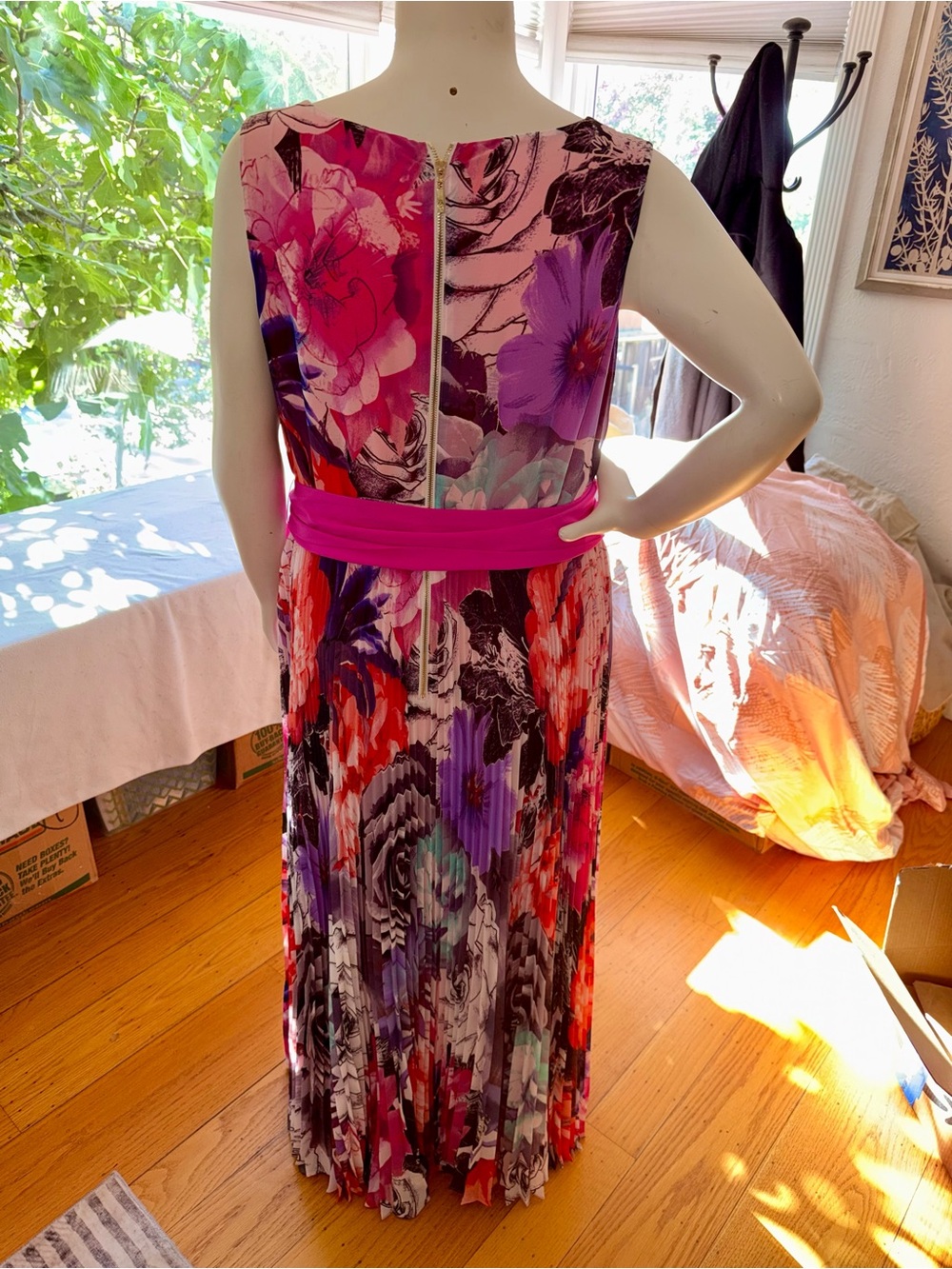 Eliza J Formal Full Length Floral Print Gown Sz 18W - Picture 3 of 14